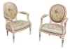 INS 1991 Paire De Fauteuils Style Louis XVI En Bois Sculpté