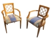 AD 1441 Deux Fauteuils Art Deco En Chene Circa 1940 Monogrammé