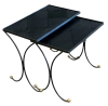 MOD 2044 Deux tables gigognes en fer forgé et laiton circa 1950/1960