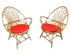 MOD 1559 2 Fauteuils En Bambou Circa 1950