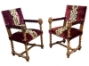 INS 1831 Paire De Fauteuils Style Louis XIII en chêne