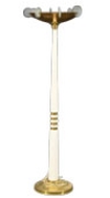 AD 1892 Lampadaire Art Deco , en métal laqué, bronze, laiton et verre circa 1930