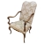 INS 1632 Original Fauteuil Flamand En Orme, époque XVIII ème