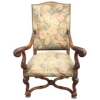 INS 1096 Fauteuil style Louis XIII en tapisserie et noyer